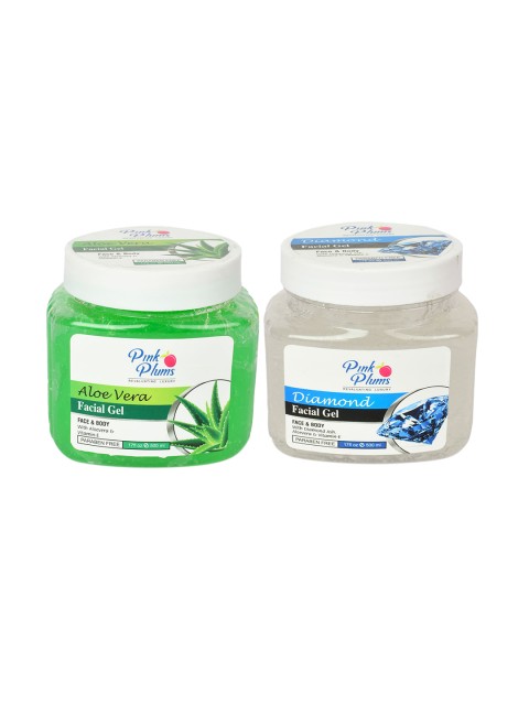 

Pink Plums Aloe Vera & Diamond Face & Body Gel- 500 ml each, Multi