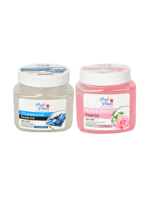 

Pink Plums Pack of 2 Paraben Free Facial Gel - 500ml Each, Multi