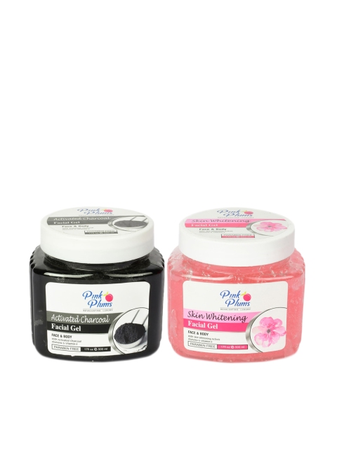 

Pink Plums Set of 2 Paraben Free Charcoal & Skin Whitening Facial Gel- 1000 ml