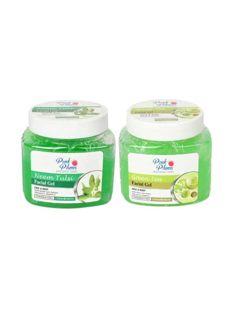 

Pink Plums Set of 2 Paraben Free Neem & Green Tea Face & Body Facial Gel, Multi