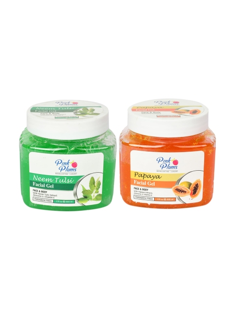 

Pink Plums Set of 2 Green & Orange Neem & Papaya Facial Gel