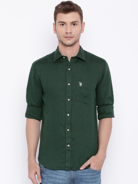 

U.S. Polo Assn. Green Tailored Fit Casual Shirt