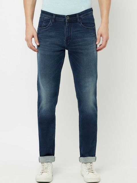 

Octave Men Blue Mildly Distressed Heavy Fade Stretchable Jeans