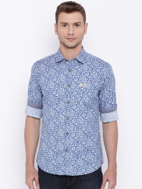 

U.S. Polo Assn. Denim Co. Men Blue Printed Casual Shirt
