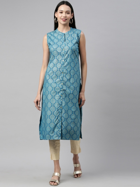 

Marcia Women Blue Ethnic Motifs Printed Kurta