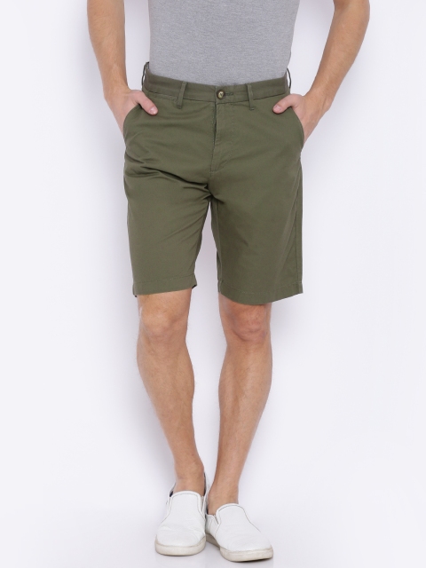 

U.S. Polo Assn. Men Olive Green Solid Slim Fit Chino Shorts