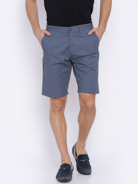 

U.S. Polo Assn. Men Blue Printed Slim Fit Chino Shorts