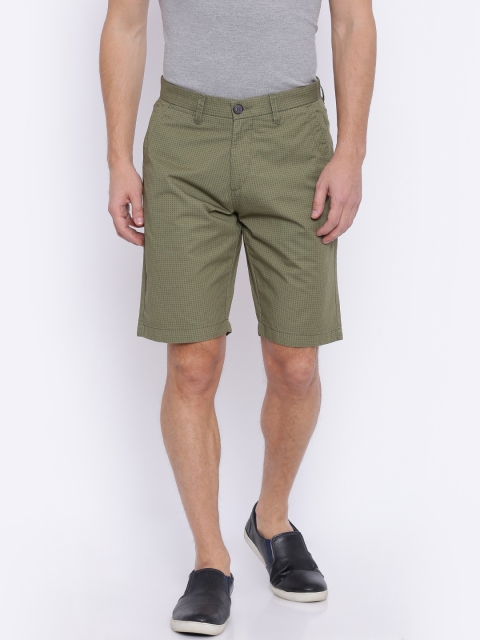 

U.S. Polo Assn. Men Olive Green Printed Slim Fit Chino Shorts