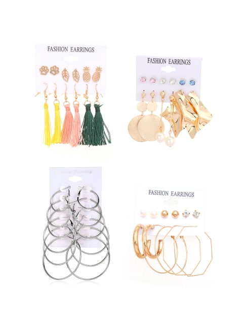 

ANNA CREATIONS Multicoloured Contemporary Studs Earrings, Multi