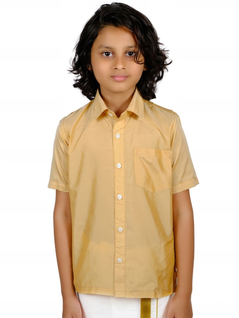 

Sethukrishna Boys Beige Standard Casual Shirt