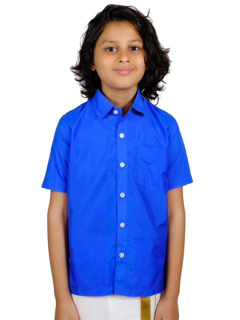 

Sethukrishna Boys Blue Standard Casual Shirt