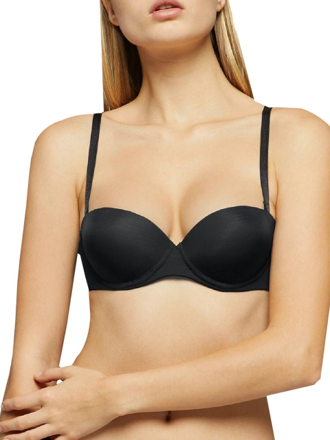 

YAMAMAY Black Underwired Heavily Padded Bra IFAD99X004_Black