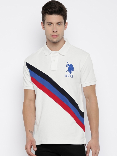 

U.S. Polo Assn. Men White Polo T-shirt