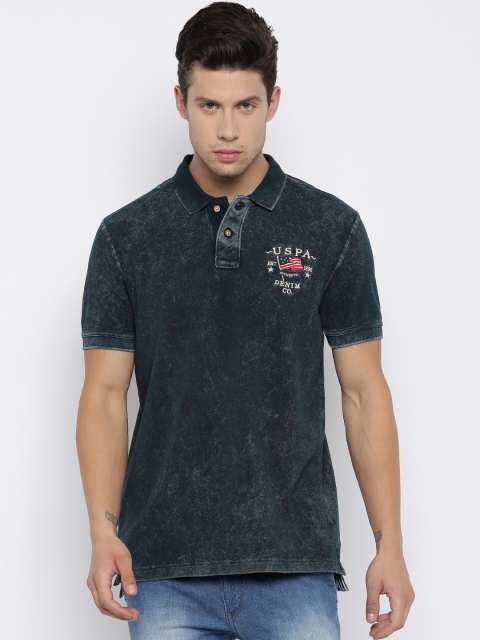 

U.S. Polo Assn. Denim Co. Men Navy Solid Polo T-shirt, Navy blue