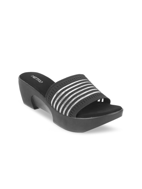 

Metro Black Block Sandals