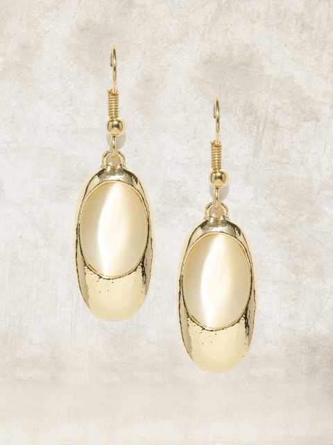 

Anouk Gold-Toned & Off-White Drop Earrings
