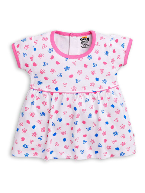 

Hopscotch Peach-Coloured A-Line Dress