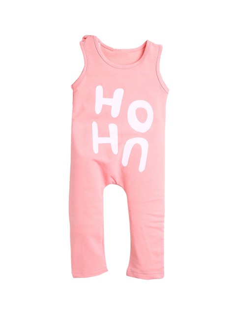 

Hopscotch Infants Girls Pink Printed Pure Cotton Romper