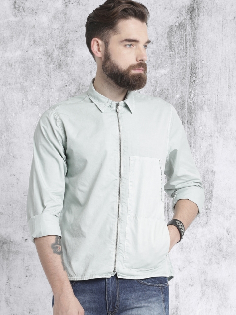 

Roadster Men Grey Regular Fit Faded Casual Shirt