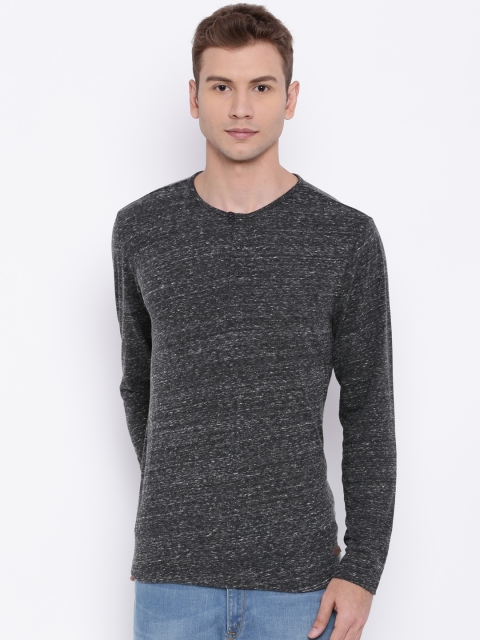 

Voi Jeans Men Charcoal Grey Henley T-shirt