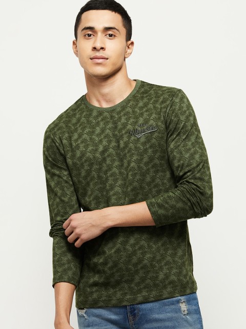 

max Men Olive Green T-shirt