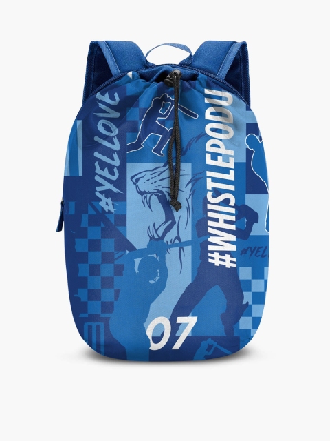 

Nasher Miles Unisex Blue & White Typography Backpack