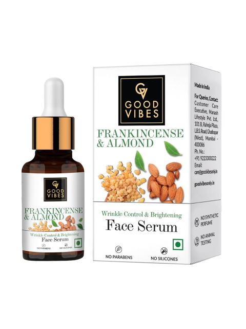 

Good Vibes Frankincense & Almond Wrinkle Control & Brightening Serum - 10ml, White