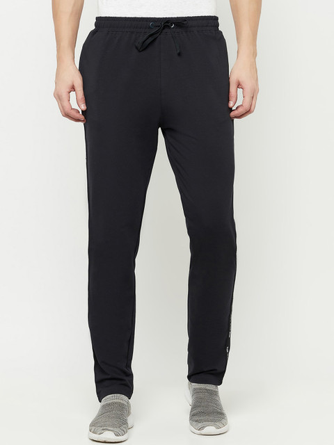 

Octave Men Navy Blue Solid Cotton Track Pant