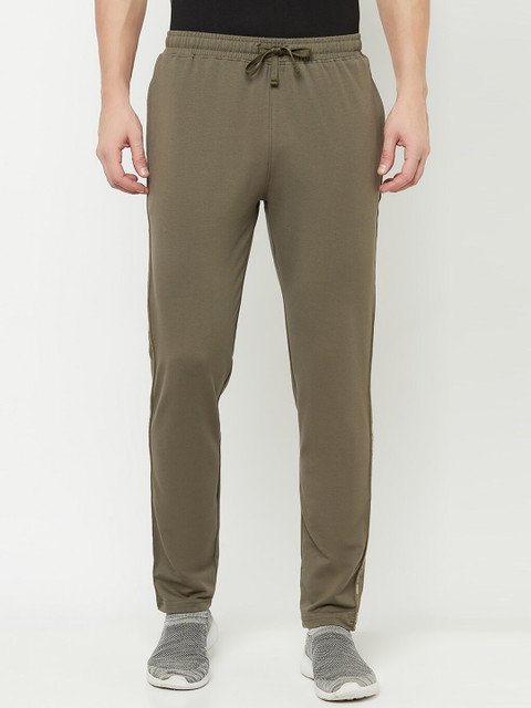 

Octave Men Olive-Green Solid Cotton Track Pant