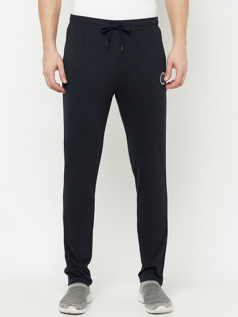 

Octave Men Navy Blue Solid Cotton Track Pant