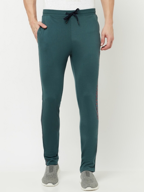 

Octave Men Green Solid Cotton Track Pant
