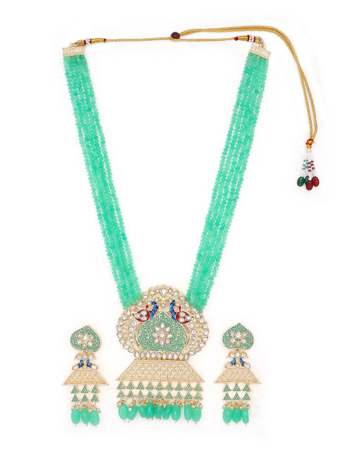 

Mahi Green Gold-Plated Necklace