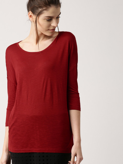 

Ms.Taken Women Red Soild Top
