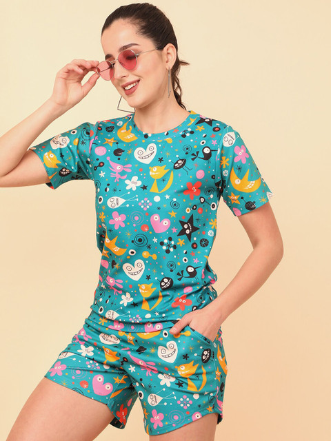 

J Turritopsis Women Multicolored Printed Co-ords Set, Multi