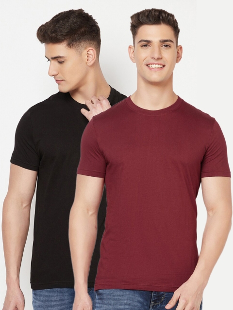 

Truerevo Men Maroon 2 V-Neck Anti Odour Running T-shirt