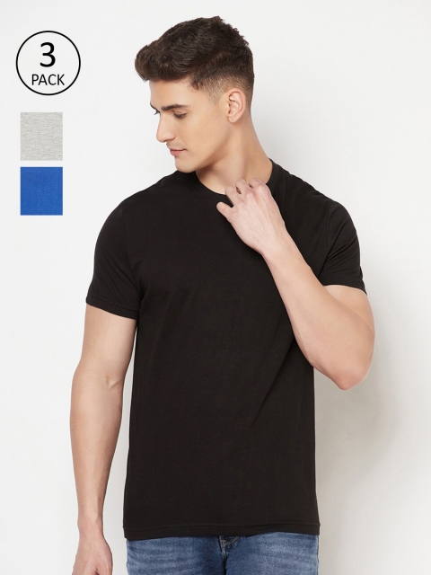 

Truerevo Men Black 2 Anti Odour Applique Running T-shirt