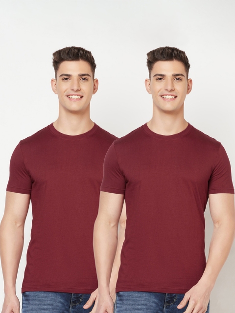 

Truerevo Men Maroon 2 Extended Sleeves Anti Odour Running T-shirt