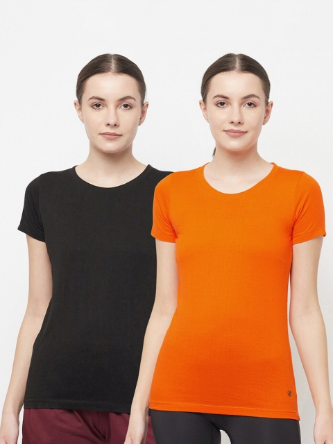 

Truerevo Women Black 2 Anti Odour Running T-shirt