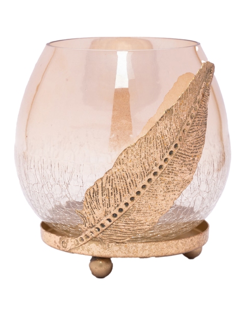 

MARKET99 Gold-Colored Textured T-Lite Holder