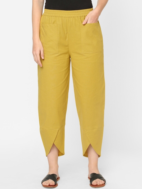 

Mystere Paris Women Yellow Solid Cotton Lounge Pants