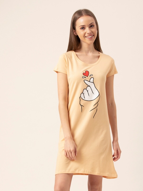

Lounge Dreams Women Brown Printed Nightdress