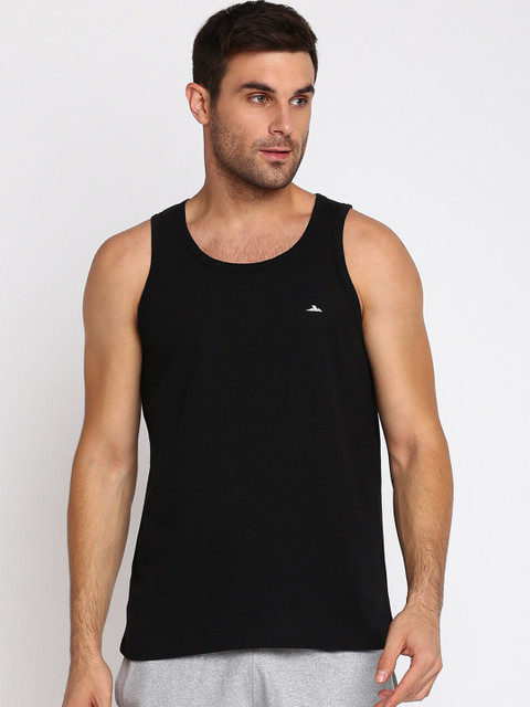 

SPARROWHAWK Men Black Innerwear Vests