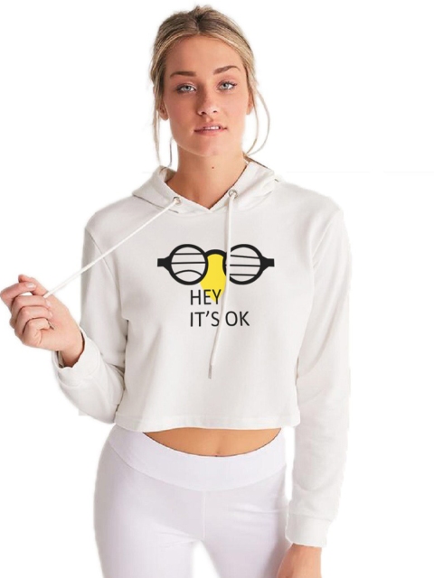

GRECIILOOKS White Print Crop Top