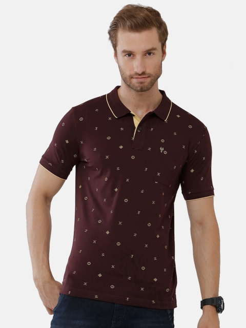 

Classic Polo Men Maroon Polo Collar Slim Fit T-shirt