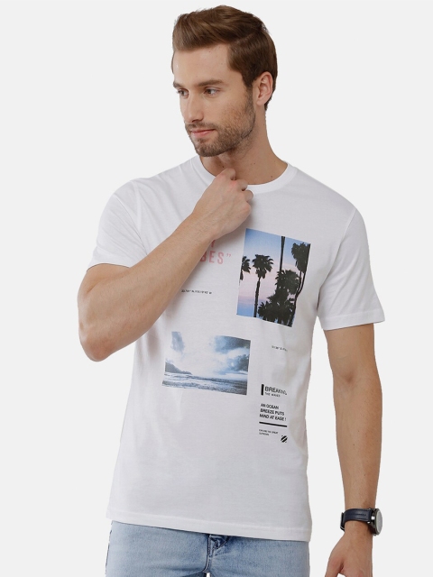 

Classic Polo Men White Printed Slim Fit T-shirt