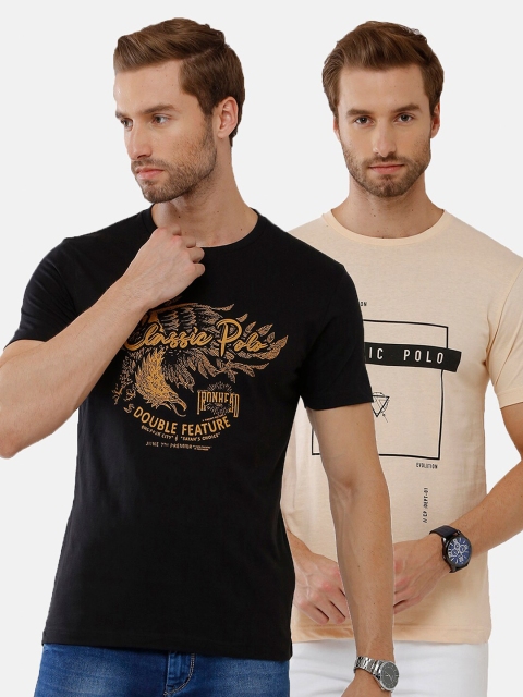 

Classic Polo Men Blue Typography 2 Printed Applique Slim Fit T-shirt