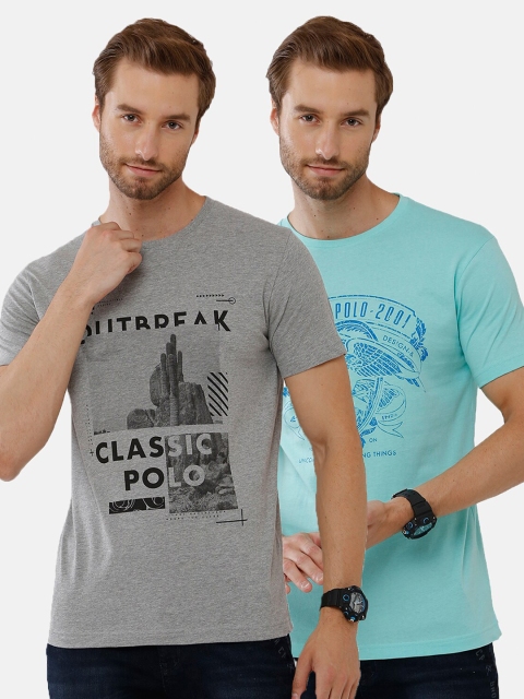 

Classic Polo Men Green Typography 2 Printed Slim Fit T-shirt