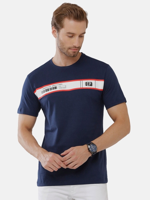 

Classic Polo Men Blue Typography Applique Slim Fit T-shirt