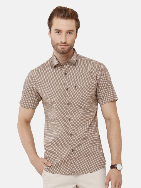 

Classic Polo Men Pink Classic Slim Fit Printed Casual Shirt