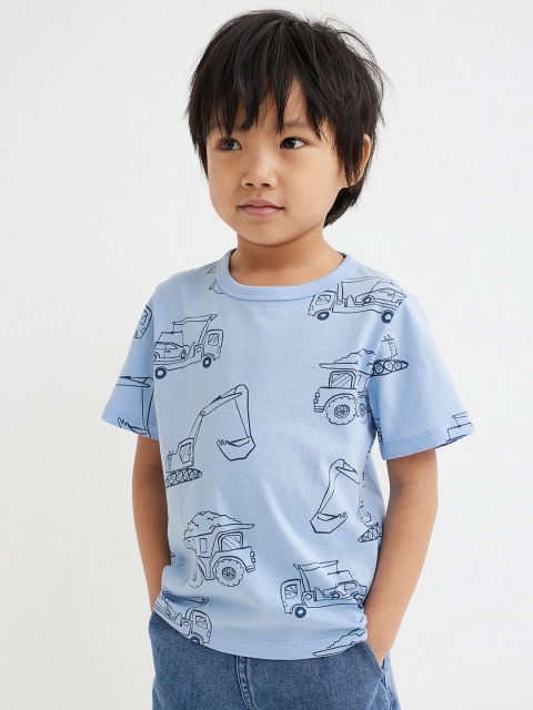 

H&M Boys Blue Printed T-shirt